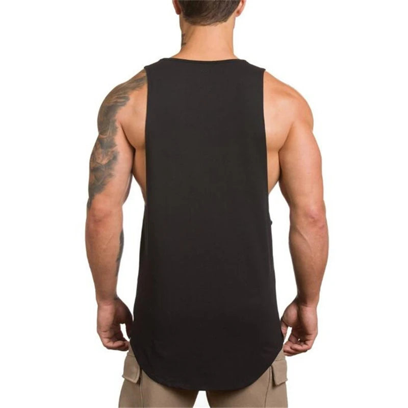 Men’s Cotton Muscle Tank Top – Lat Cut Sleeveless Gym & Training Vest
