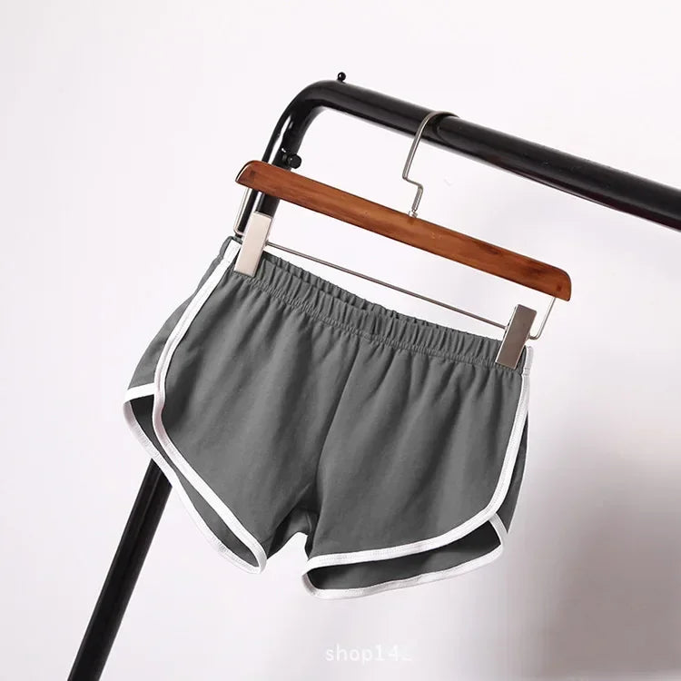 Women’s Retro Sport Hot Shorts – Slim Fit High Waist Gym & Yoga Shorts