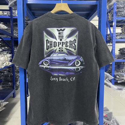 Vintage Biker Graphic T-Shirt – Washed Retro Streetwear Tee