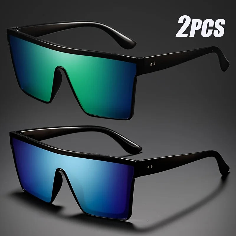 Futuristic Oversized Visor Sunglasses – Y2K Reflective “Mask” Shield Shades