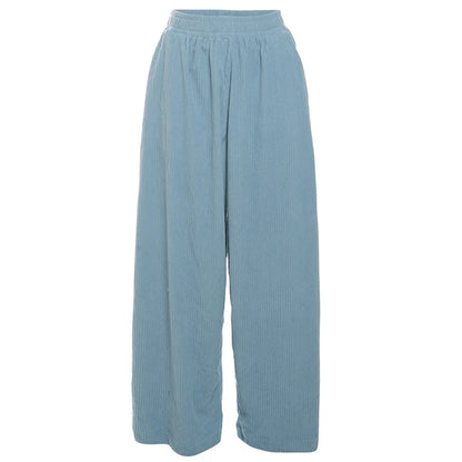Y2K Wide-Leg Corduroy Pants – High Waist Oversized Streetwear Trousers