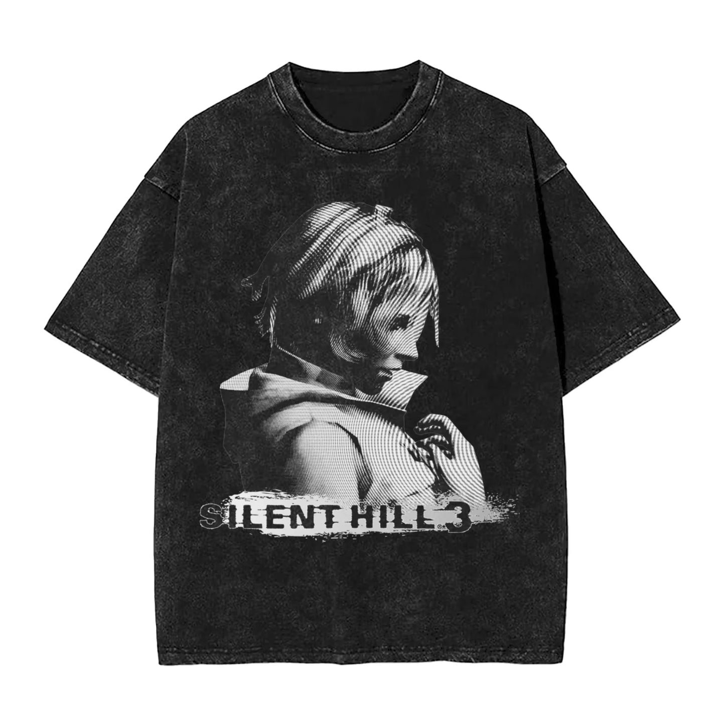 Silent Hill Graphic T-Shirt – Vintage Washed Horror Streetwear Tee
