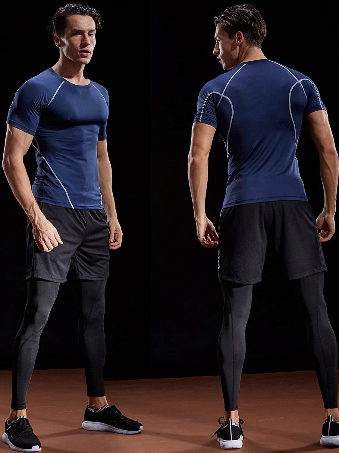 Men’s Compression Athletic T-Shirt – Quick Dry Slim Fit Gym & Running Tee
