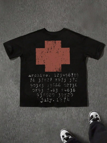 Vintage Lifeguard Cross Graphic T-Shirt – Y2K Beachcore Streetwear Tee