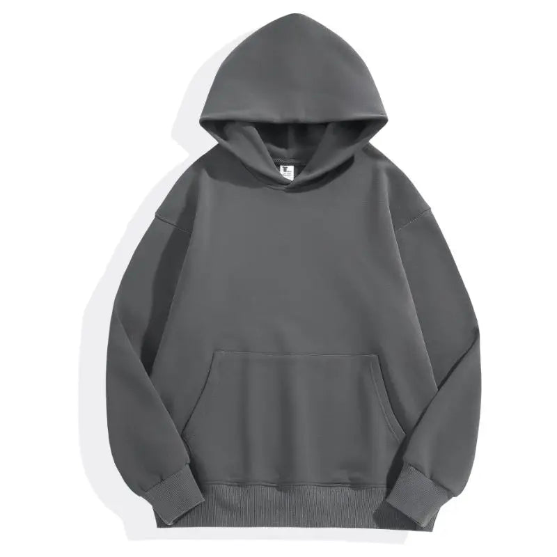 Oversized Heavyweight Hooded Sweatshirt – Minimalist Streetwear Pullover Hoodie with Premium Fleece Structure