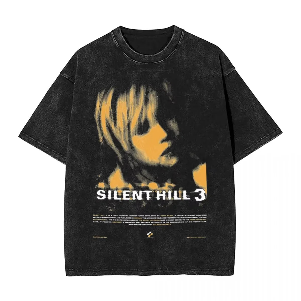 Silent Hill Graphic T-Shirt – Vintage Washed Horror Streetwear Tee