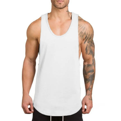 Men’s Cotton Muscle Tank Top – Lat Cut Sleeveless Gym & Training Vest