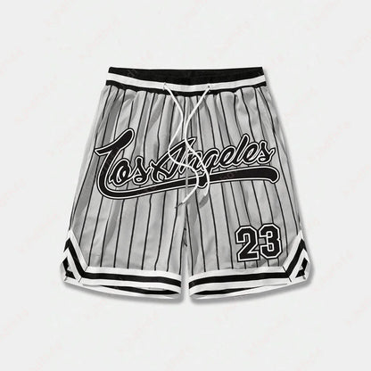Los Angeles #23 Vintage Basketball Shorts – Oversized Streetwear Mesh Shorts
