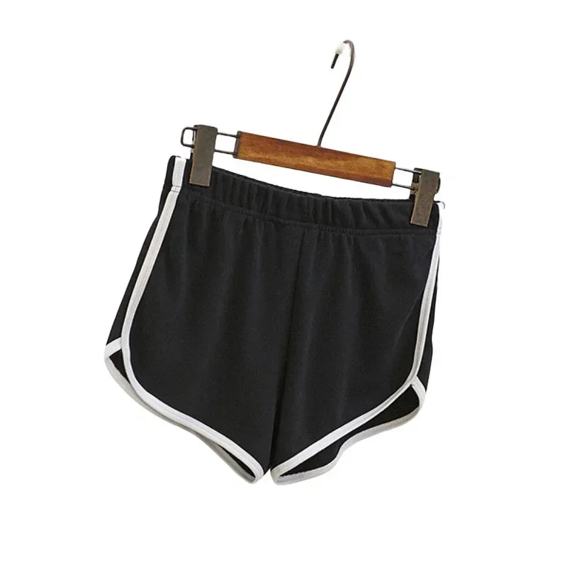 Women’s Retro Sport Hot Shorts – Slim Fit High Waist Gym & Yoga Shorts