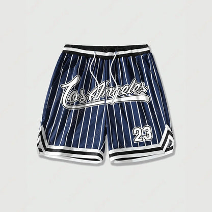 Los Angeles #23 Vintage Basketball Shorts – Oversized Streetwear Mesh Shorts
