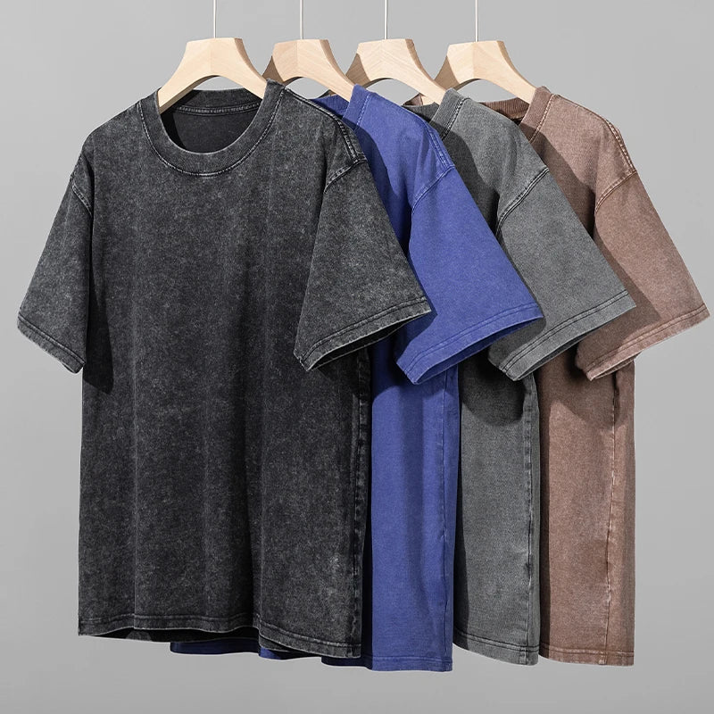 Vintage Washed Essential T-Shirt – Minimal Streetwear Loose Fit Tee