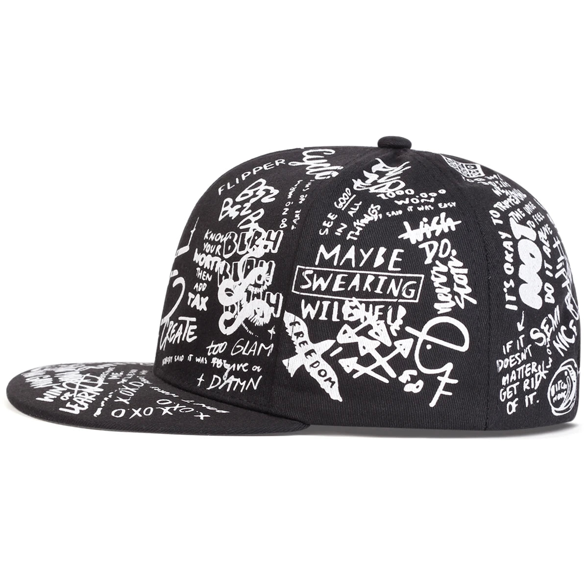 Y2K Graffiti Letter Hip-Hop Cap – Vintage Streetwear Baseball Hat