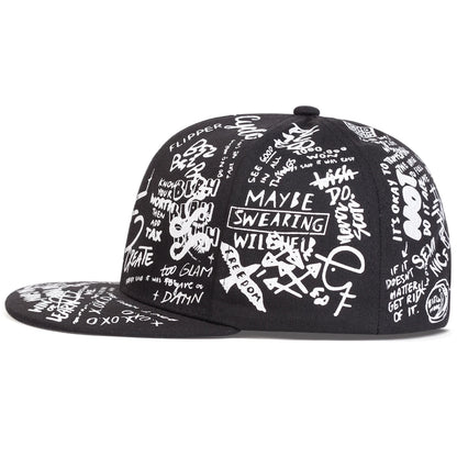Y2K Graffiti Letter Hip-Hop Cap – Vintage Streetwear Baseball Hat
