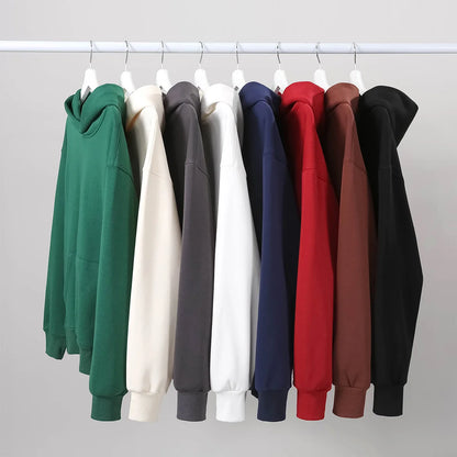 Oversized Heavyweight Hooded Sweatshirt – Minimalist Streetwear Pullover Hoodie with Premium Fleece Structure