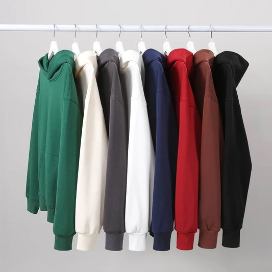 Oversized Heavyweight Hooded Sweatshirt – Minimalist Streetwear Pullover Hoodie with Premium Fleece Structure