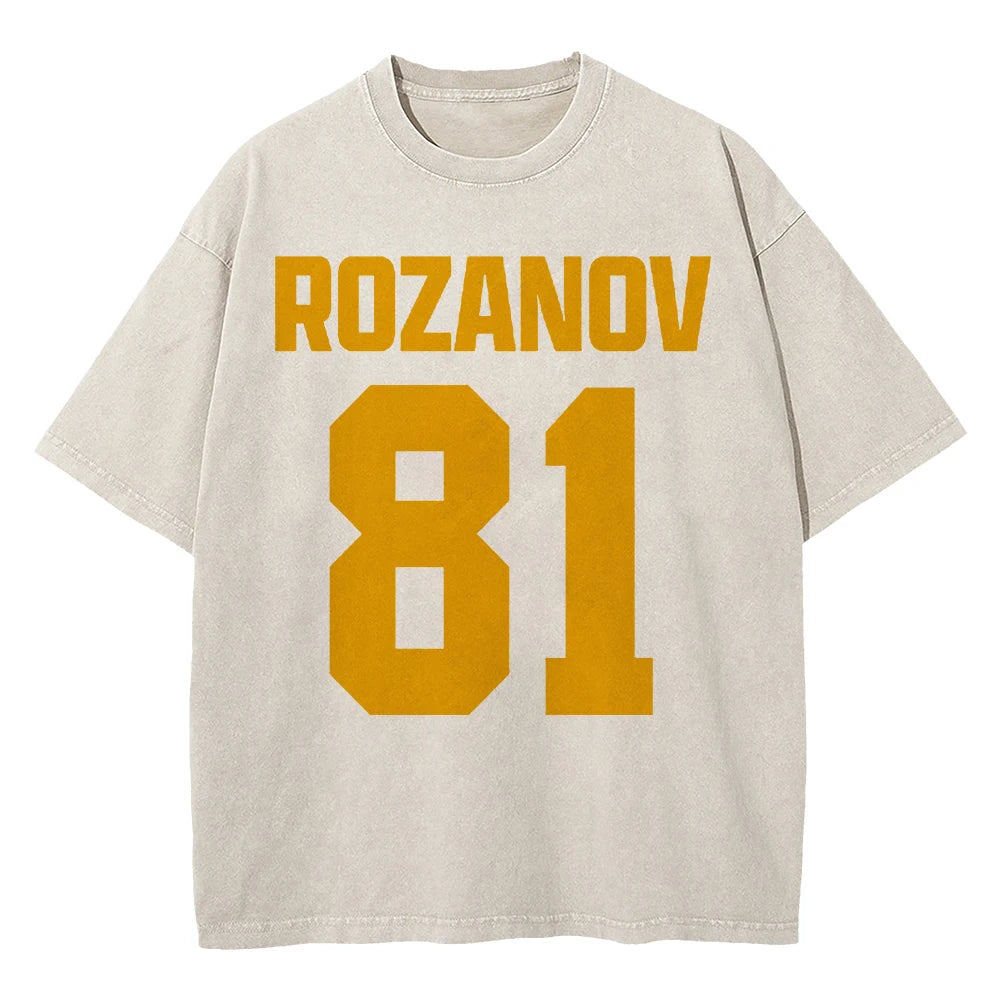 Vintage Hockey-Inspired Acid Wash Graphic T-Shirt – Retro Sports Streetwear Tee