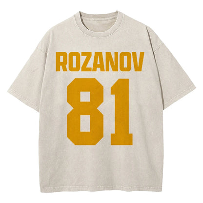 Vintage Hockey-Inspired Acid Wash Graphic T-Shirt – Retro Sports Streetwear Tee