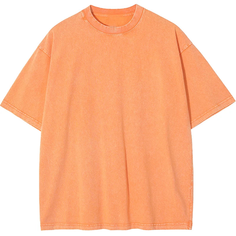 Vintage Washed Essential T-Shirt – Minimal Streetwear Loose Fit Tee