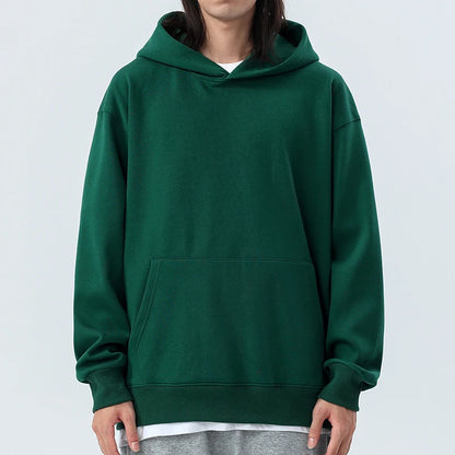 Oversized Heavyweight Hooded Sweatshirt – Minimalist Streetwear Pullover Hoodie with Premium Fleece Structure