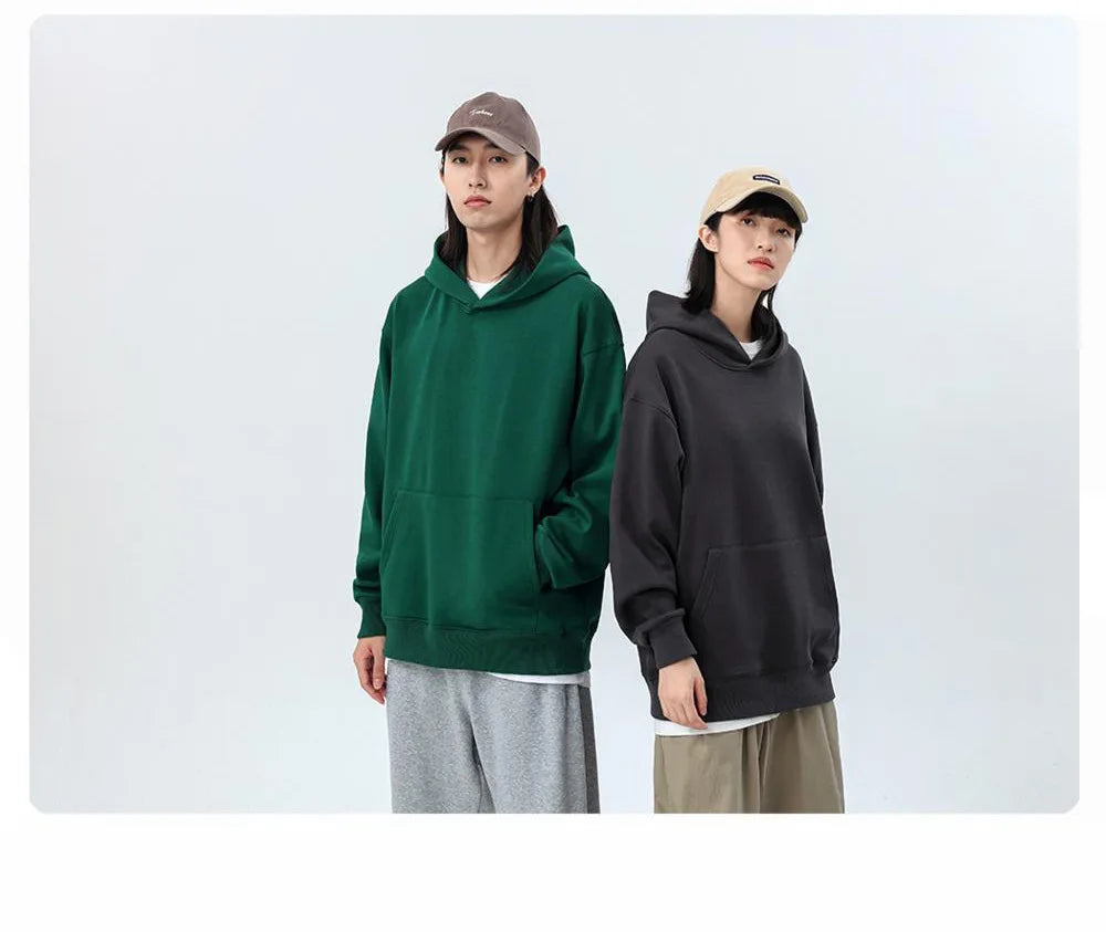 Oversized Heavyweight Hooded Sweatshirt – Minimalist Streetwear Pullover Hoodie with Premium Fleece Structure
