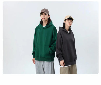 Oversized Heavyweight Hooded Sweatshirt – Minimalist Streetwear Pullover Hoodie with Premium Fleece Structure