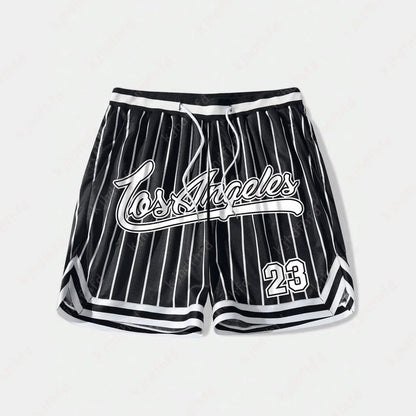 Los Angeles #23 Vintage Basketball Shorts – Oversized Streetwear Mesh Shorts