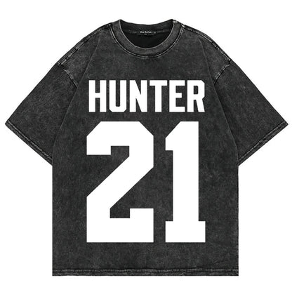 Vintage Hockey-Inspired Acid Wash Graphic T-Shirt – Retro Sports Streetwear Tee