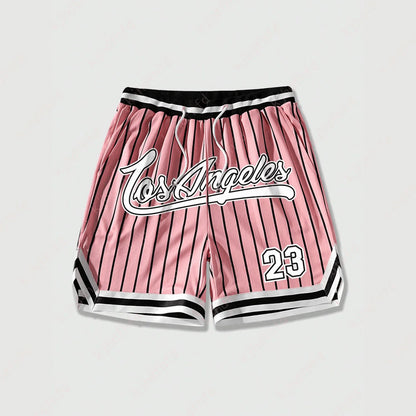 Los Angeles #23 Vintage Basketball Shorts – Oversized Streetwear Mesh Shorts