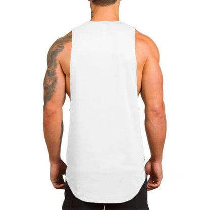 Men’s Cotton Muscle Tank Top – Lat Cut Sleeveless Gym & Training Vest