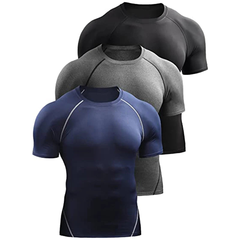 Men’s Compression Athletic T-Shirt – Quick Dry Slim Fit Gym & Running Tee