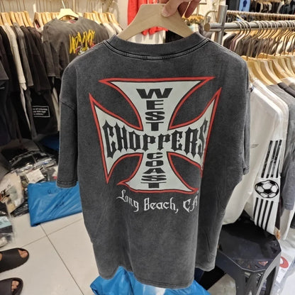 Vintage Biker Graphic T-Shirt – Washed Retro Streetwear Tee