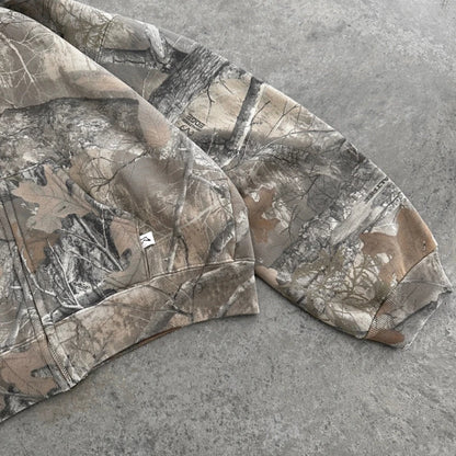 Oversized Camouflage Zip-Up Hoodie – Y2K Hunter Streetwear Jacket