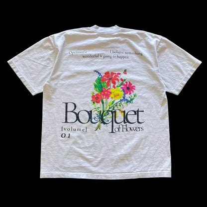 Y2K Kawaii Peach Blossom Graphic Tee – Harajuku Vintage Goth Streetwear T-Shirt