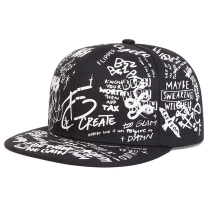 Y2K Graffiti Letter Hip-Hop Cap – Vintage Streetwear Baseball Hat