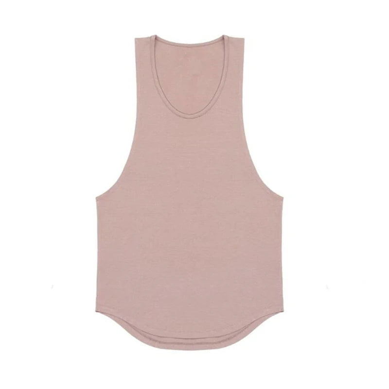 Men’s Cotton Muscle Tank Top – Lat Cut Sleeveless Gym & Training Vest
