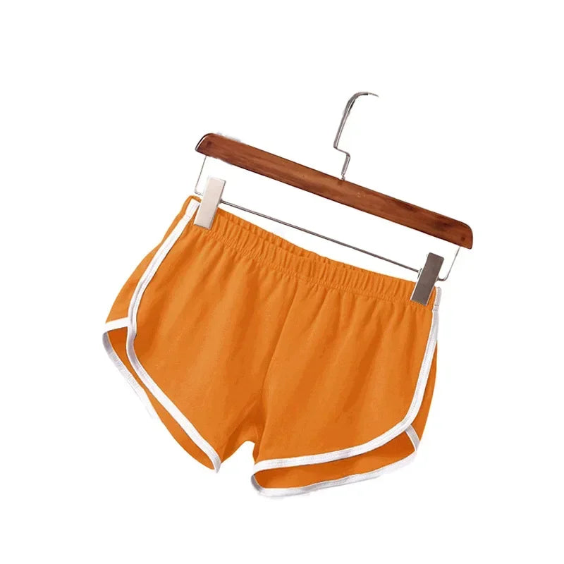 Women’s Retro Sport Hot Shorts – Slim Fit High Waist Gym & Yoga Shorts