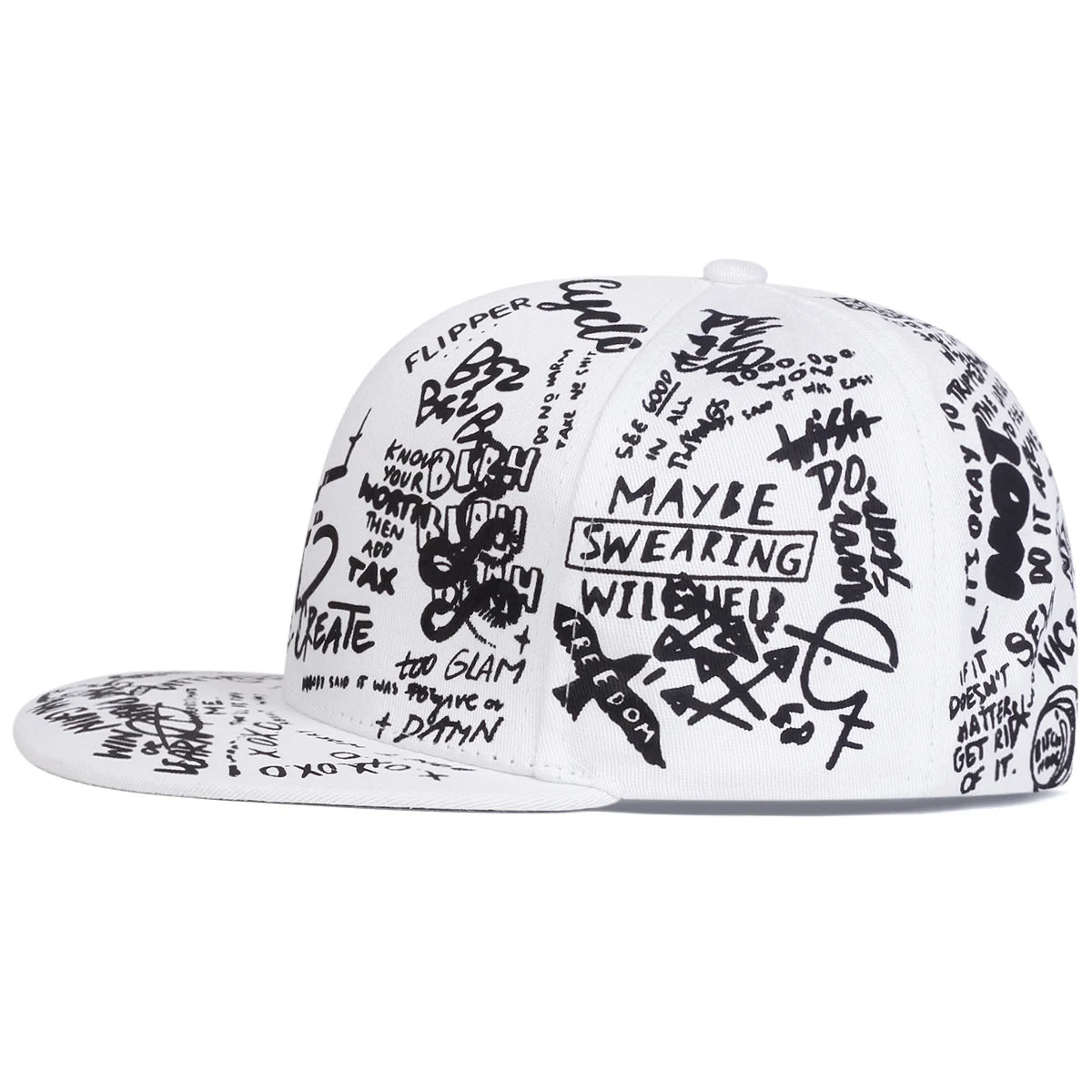 Y2K Graffiti Letter Hip-Hop Cap – Vintage Streetwear Baseball Hat