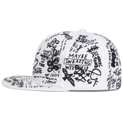 Y2K Graffiti Letter Hip-Hop Cap – Vintage Streetwear Baseball Hat