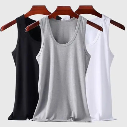 Men’s Classic Cotton Tank Top – Slim Fit Sleeveless Bodybuilding Vest