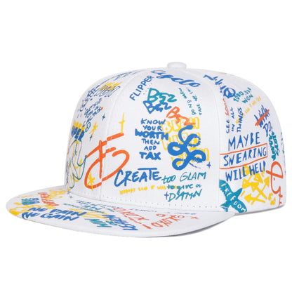 Y2K Graffiti Letter Hip-Hop Cap – Vintage Streetwear Baseball Hat