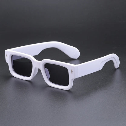 Y2K Rimmed Rectangle Sunglasses – Vintage “Gangster” Streetwear Shades
