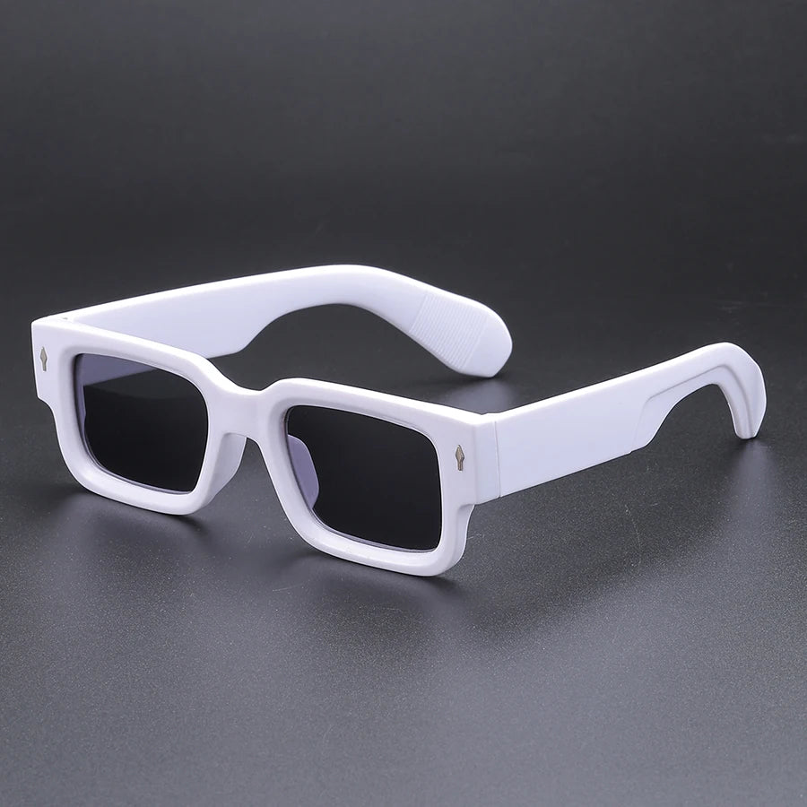 Y2K Rimmed Rectangle Sunglasses – Vintage “Gangster” Streetwear Shades