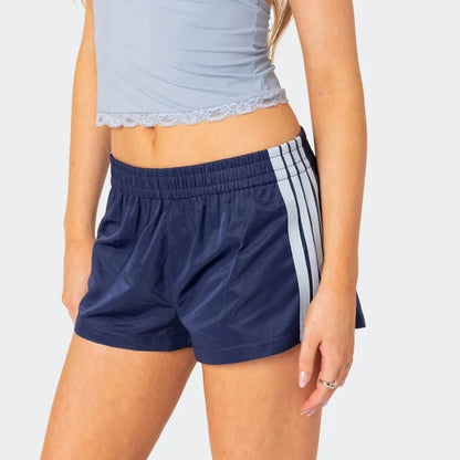 Women’s Side Stripe Shorts – Cute Soccer-Inspired Casual Streetwear Shorts