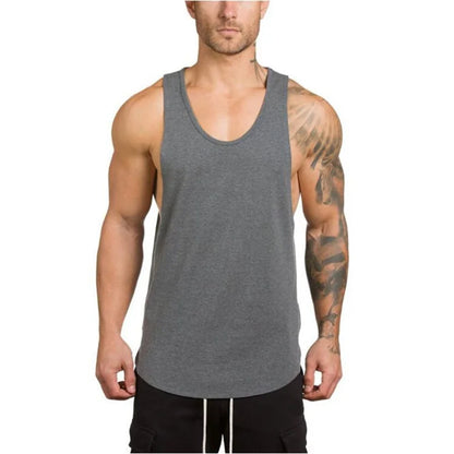 Men’s Cotton Muscle Tank Top – Lat Cut Sleeveless Gym & Training Vest