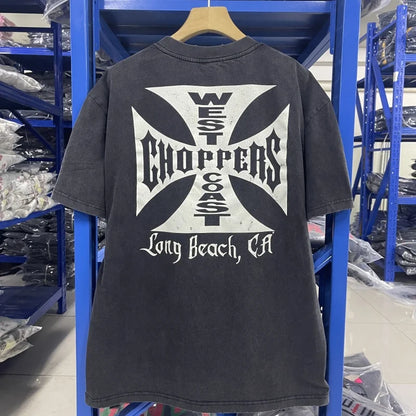 Vintage Biker Graphic T-Shirt – Washed Retro Streetwear Tee