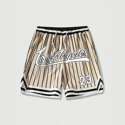 Los Angeles #23 Vintage Basketball Shorts – Oversized Streetwear Mesh Shorts