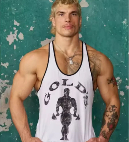 Retro Gym Training Vest – Old School Bodybuilding Sleeveless Tank Top