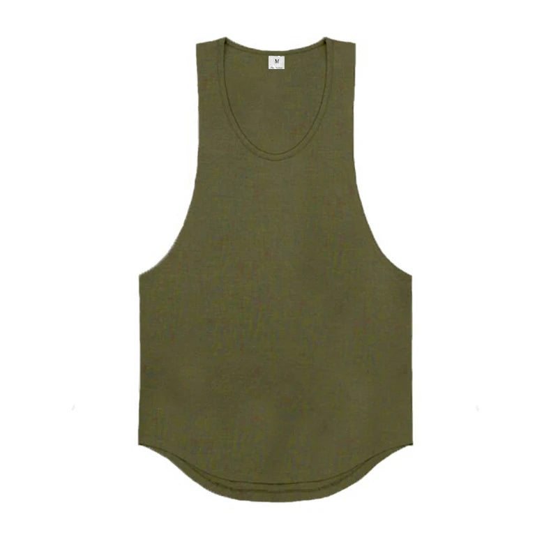 Men’s Cotton Muscle Tank Top – Lat Cut Sleeveless Gym & Training Vest