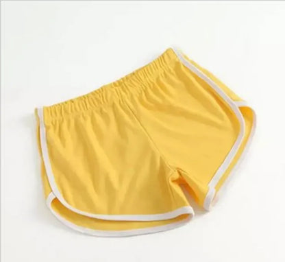 Women’s Retro Sport Hot Shorts – Slim Fit High Waist Gym & Yoga Shorts